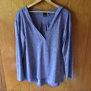 Z by Zella Heather Purple Gray Lightweight Hoodie